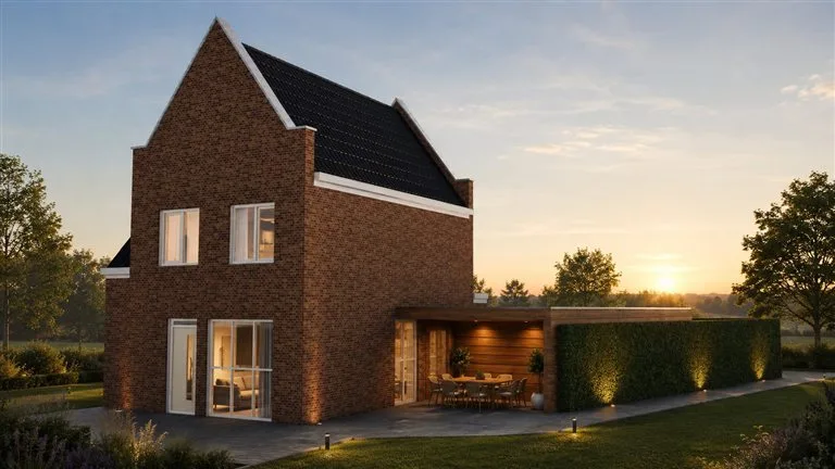 Overkapping bij een woning in Groessen